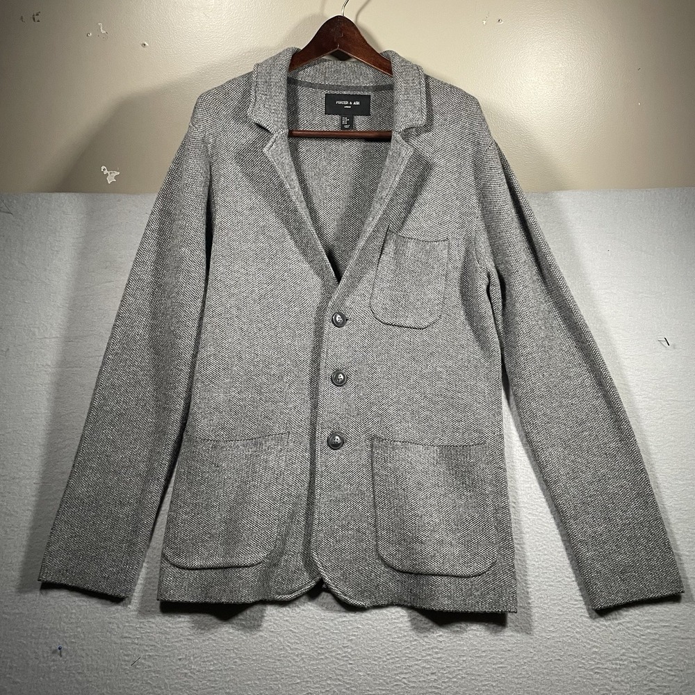 Porter & Ash London‎ Cardigan Wool Blend Sweater 3 Button Mens Medium